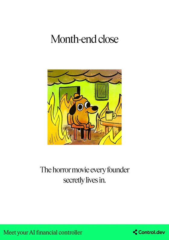 Month-end close, the horror movie poster